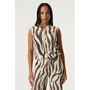 Garcia T-shirt met print Tijger Q260008 Turtledove Bruin Garcia T-shirt met print Tijger Q260008 Turtledove Bruin